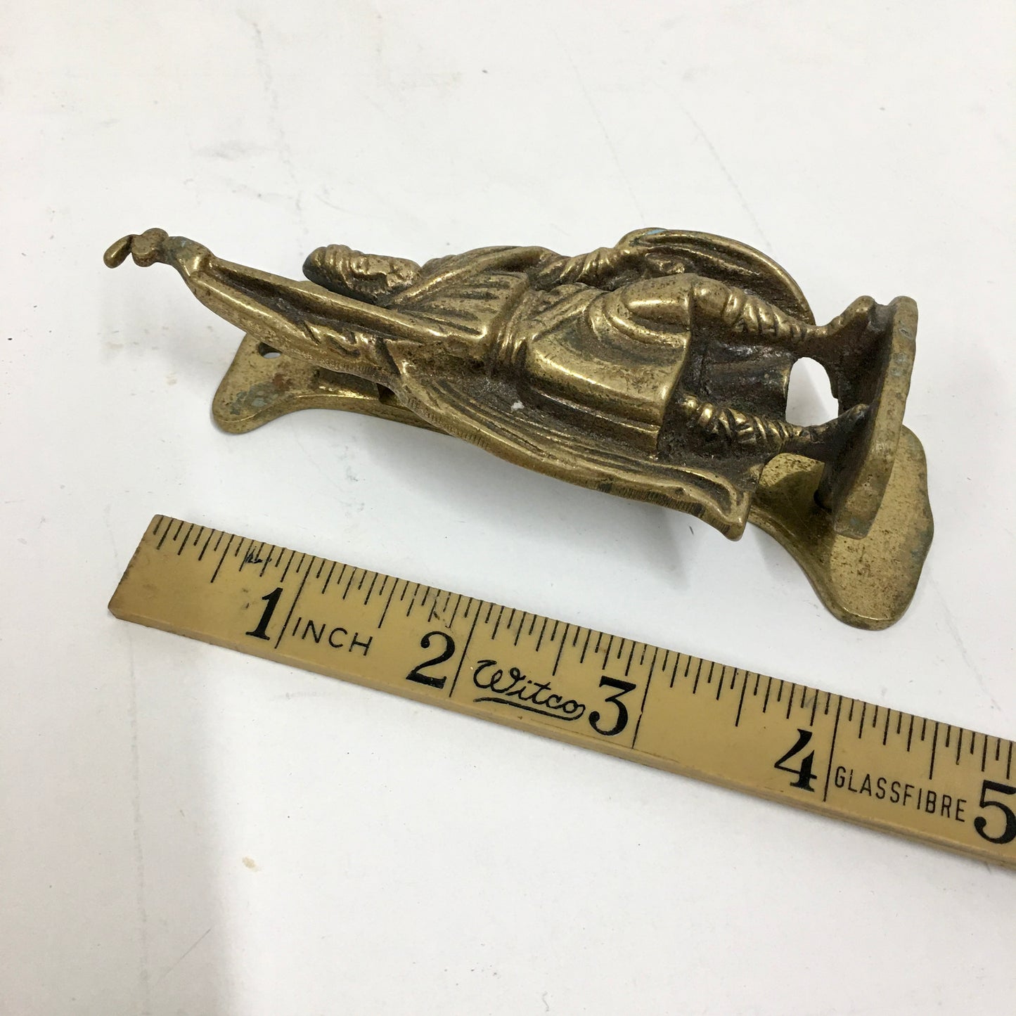 ANTIQUE VINTAGE WARRIOR VIKING SAXON KNIGHT SOLID BRASS DOOR KNOCKER